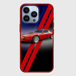 Чехол для iPhone 13 Pro Американский маслкар Pontiac Firebird 3 поколение, цвет: 3D-красный