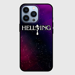 Чехол для iPhone 13 Pro Hellsing gradient space, цвет: 3D-черный