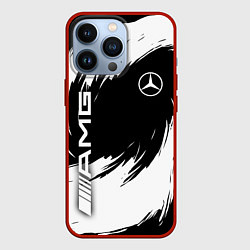 Чехол для iPhone 13 Pro Mercedes benz - white color, цвет: 3D-красный