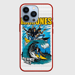Чехол для iPhone 13 Pro Ramones rock away beach, цвет: 3D-красный