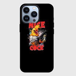 Чехол для iPhone 13 Pro Chicken gun nice cock, цвет: 3D-черный