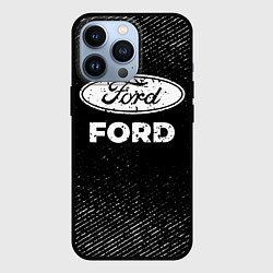 Чехол для iPhone 13 Pro Ford с потертостями на темном фоне, цвет: 3D-черный