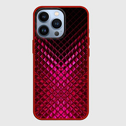 Чехол для iPhone 13 Pro Рубиновая змеиная кожа, цвет: 3D-красный
