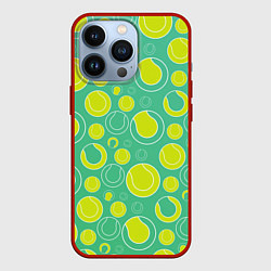 Чехол для iPhone 13 Pro Теннисные мячики, цвет: 3D-красный