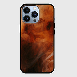 Чехол для iPhone 13 Pro Оранжевый абстрактный дым, цвет: 3D-черный