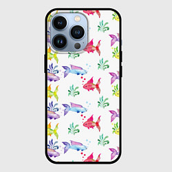 Чехол для iPhone 13 Pro Яркие рыбки, цвет: 3D-черный