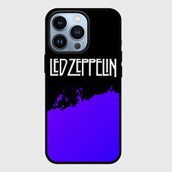 Чехол для iPhone 13 Pro Led Zeppelin purple grunge, цвет: 3D-черный