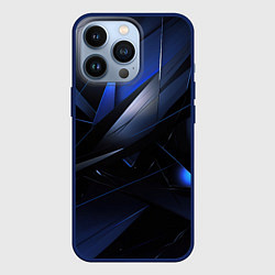 Чехол для iPhone 13 Pro Blue black background, цвет: 3D-тёмно-синий
