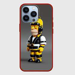 Чехол для iPhone 13 Pro Homer Simpson - cyberpunk - fantasy, цвет: 3D-красный
