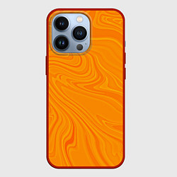 Чехол iPhone 13 Pro Абстракция оранжевый