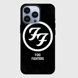 Чехол iPhone 13 Pro Foo Fighters glitch на темном фоне