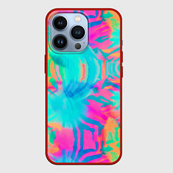 Чехол для iPhone 13 Pro Кислотный тай-дай: паттерн, цвет: 3D-красный