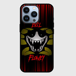 Чехол для iPhone 13 Pro Undertale - evil flowey, цвет: 3D-черный