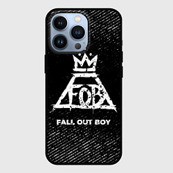 Чехол для iPhone 13 Pro Fall Out Boy с потертостями на темном фоне, цвет: 3D-черный