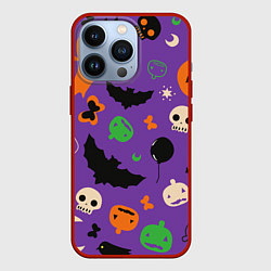 Чехол для iPhone 13 Pro Halloween style, цвет: 3D-красный