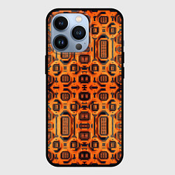 Чехол iPhone 13 Pro Оранжевый киберпанк