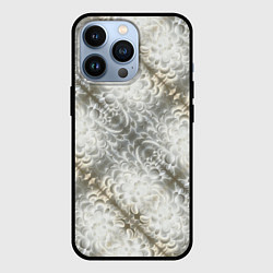 Чехол для iPhone 13 Pro Мягкие белые абстрактные цветы, цвет: 3D-черный