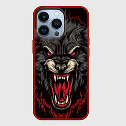 Чехол для iPhone 13 Pro Wolf fantasy, цвет: 3D-красный