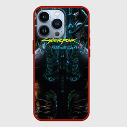 Чехол для iPhone 13 Pro Cyberpunk 2077 phantom liberty cyborg, цвет: 3D-красный