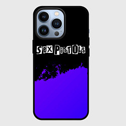 Чехол для iPhone 13 Pro Sex Pistols purple grunge, цвет: 3D-черный