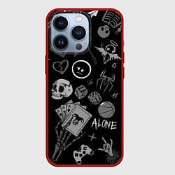 Чехол для iPhone 13 Pro Sad art, цвет: 3D-красный