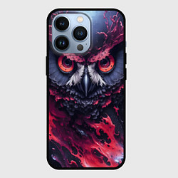 Чехол для iPhone 13 Pro Сова взгляд краска, цвет: 3D-черный