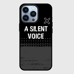 Чехол для iPhone 13 Pro A Silent Voice glitch на темном фоне: символ сверх, цвет: 3D-черный