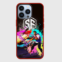 Чехол для iPhone 13 Pro Street Fighter game, цвет: 3D-красный