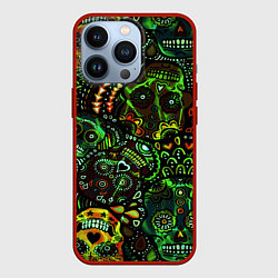 Чехол для iPhone 13 Pro Мексиканские призраки, цвет: 3D-красный