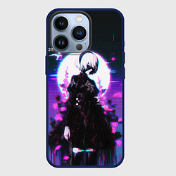 Чехол для iPhone 13 Pro Nier automata 2b neon, цвет: 3D-тёмно-синий