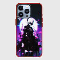 Чехол для iPhone 13 Pro Nier automata 2b neon, цвет: 3D-красный