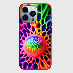 Чехол для iPhone 13 Pro Паутина абстракция, цвет: 3D-красный