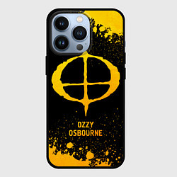 Чехол для iPhone 13 Pro Ozzy Osbourne - gold gradient, цвет: 3D-черный