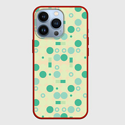 Чехол для iPhone 13 Pro Art green, цвет: 3D-красный