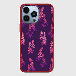 Чехол для iPhone 13 Pro Violet nature, цвет: 3D-красный