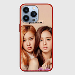 Чехол для iPhone 13 Pro Blackpink Jisoo and Rose, цвет: 3D-красный