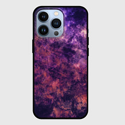 Чехол для iPhone 13 Pro Текстура - Purple galaxy, цвет: 3D-черный