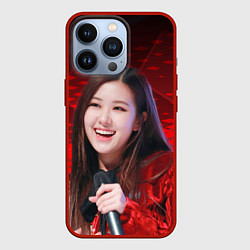 Чехол для iPhone 13 Pro Rose Blackpink red, цвет: 3D-красный