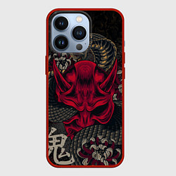 Чехол iPhone 13 Pro Oni mask and snake