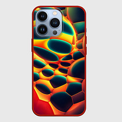 Чехол для iPhone 13 Pro Лавовые пузыри, цвет: 3D-красный