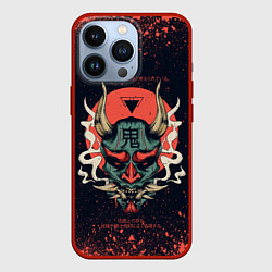 Чехол для iPhone 13 Pro Oni mask, цвет: 3D-красный