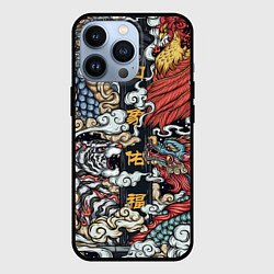 Чехол для iPhone 13 Pro Japanese art, цвет: 3D-черный