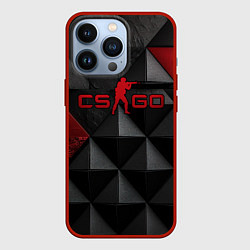 Чехол для iPhone 13 Pro CS GO abstract texture, цвет: 3D-красный