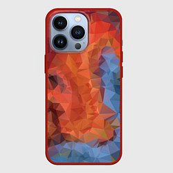 Чехол для iPhone 13 Pro Ginger blue pattern, цвет: 3D-красный