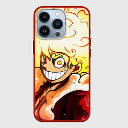 Чехол для iPhone 13 Pro Луффи 5 гир бог Ника - One Piece, цвет: 3D-красный