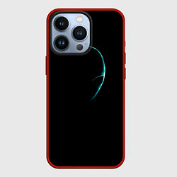 Чехол для iPhone 13 Pro Силуэт инопланетянина, цвет: 3D-красный