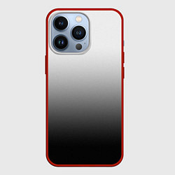 Чехол iPhone 13 Pro Бело-чёрный градиент