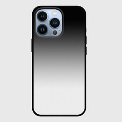 Чехол для iPhone 13 Pro Black and white gradient, цвет: 3D-черный