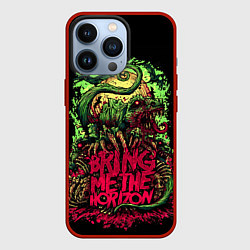 Чехол для iPhone 13 Pro Bring me the horizon dinosaurs, цвет: 3D-красный