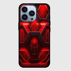 Чехол для iPhone 13 Pro Red space abstract, цвет: 3D-черный